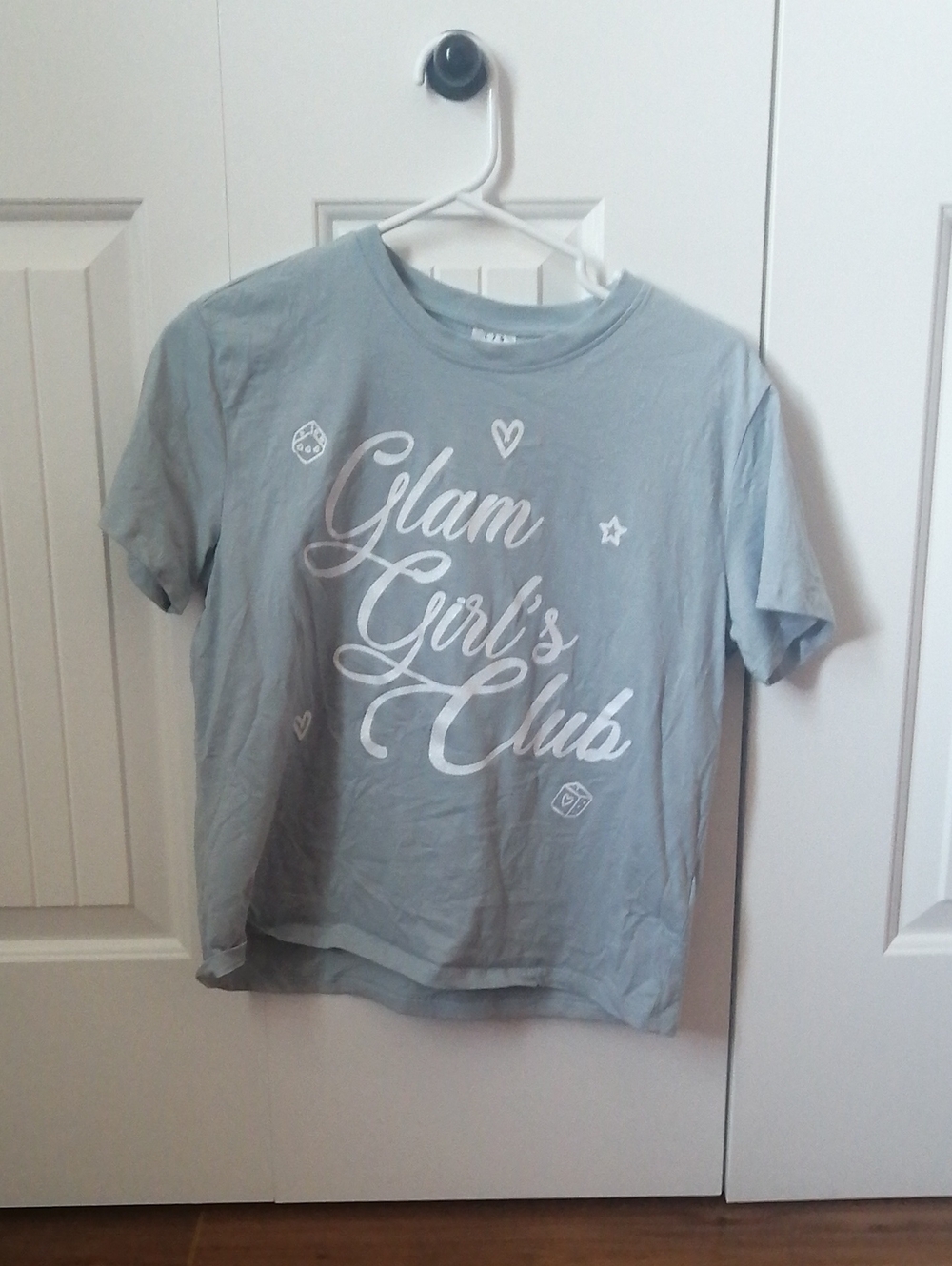 Glam Girl's Club Graphic Tee - Light Blue